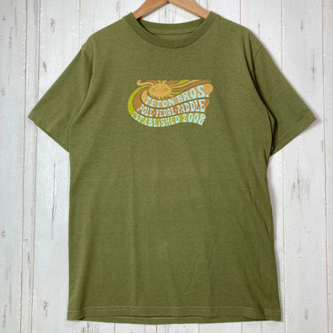 【Men's S Green】 Teton Bros. Pole Pedal Paddle Tee Polyester Wear Top Inner Shirt Short-Sleeve T-Shirt Crew Neck Synthetic z00055455