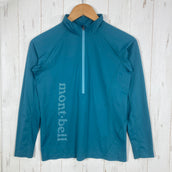 【Women's S ブルー系】 Montbell ( モンベル ) クールライト ロングスリーブ ジップ シャツ Cool Light Long Sleeve Zip Shirt ポリエステル ウェア トップス インナー シャツ ロングスリーブシャツ 化繊 z000
