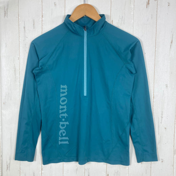 【Women's S ブルー系】 Montbell ( モンベル ) クールライト ロングスリーブ ジップ シャツ Cool Light Long Sleeve Zip Shirt ポリエステル ウェア トップス インナー シャツ ロングスリーブシャツ 化繊 z000