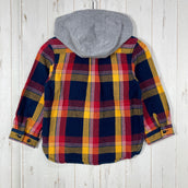 【Kid's 120 ネイビー系】 The North Face ( ザ・ノースフェイス ) フーデッド ジャック シャツ Hooded Jac Shirt コットン ウェア トップス インナー シャツ ロングスリーブシャツ コットン z00056695  コットン ロ