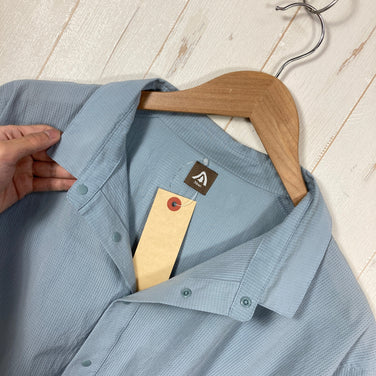 【Unisex M ブルー系】 Nruc ( ヌルク ) ギャスパー エア シャツ GASPER Air SHIRT Light Blue TORAY Dot Air / 2WAYストレッチ / 速乾 ポリエステル ウェア トップス インナー シャツ ショートスリー