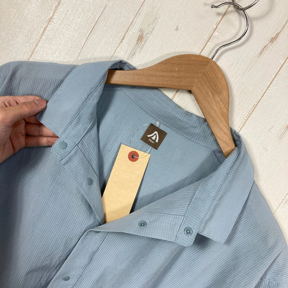 【Unisex M ブルー系】 Nruc ( ヌルク ) ギャスパー エア シャツ GASPER Air SHIRT Light Blue TORAY Dot Air / 2WAYストレッチ / 速乾 ポリエステル ウェア トップス インナー シャツ ショートスリー