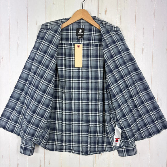 【Men's S ネイビー系】 Mammut ( マムート ) トロバット サマー ロングスリーブ シャツ アジアンフィット Trovat Summer Longsleeve Shirt AF Men ヘンプ混 オーガニックコットン Regular Fit ヘンプ