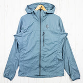 男式中号海军蓝 Black Diamond Alpine Start 连帽衫风暴蓝尼龙外套软壳 z00053399 风暴蓝软壳外套