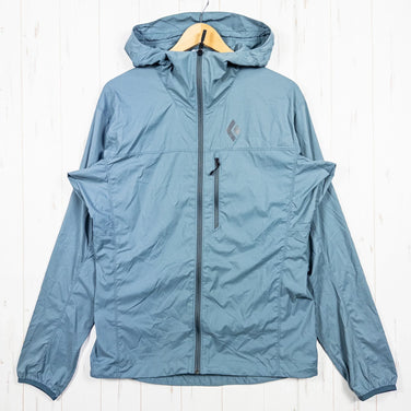 男式中号海军蓝 Black Diamond Alpine Start 连帽衫风暴蓝尼龙外套软壳 z00053399 风暴蓝软壳外套