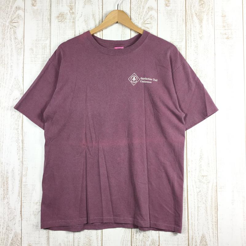 [Men's M Purple] Appalachian Trail At International Men's Synthetic Short Sleeve T-Shirt Crew Neck Inner Shirt Tops Wear