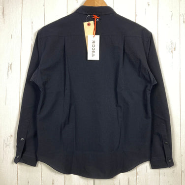 Ridge Mountain Gear 女士小号黑色聚酯纤维基础款长袖衬衫，黑色海军蓝。涤纶。包含上衣和内衣。