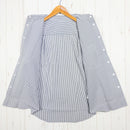 【Women's M グレー系】 Ridge Mountain Gear ( リッジマウンテンギア ) ベーシック ショートスリーブシャツ ストライプ Basic Short Sleeve Shirt Stripe Grey / White ポリエステル ウェア トッ-3