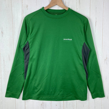 【Men's S グリーン系】 Montbell ( モンベル ) ウイックロン ZEO ロングスリーブティー ポリエステル ウェア トップス インナー シャツ ロングスリーブTシャツ クルーネック 化繊 z00055762  化繊 ロングスリーブTシャツ クルーネ