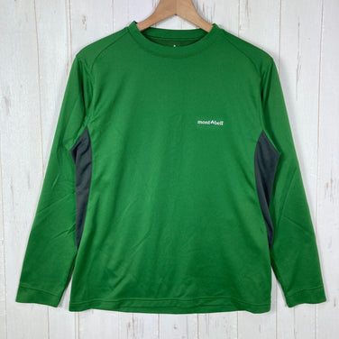 【Men's S グリーン系】 Montbell ( モンベル ) ウイックロン ZEO ロングスリーブティー ポリエステル ウェア トップス インナー シャツ ロングスリーブTシャツ クルーネック 化繊 z00055762  化繊 ロングスリーブTシャツ クルーネ
