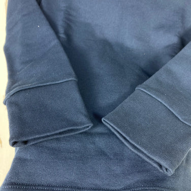 [Kid's Size 8 Navy] Jackwolfskin Essential Crewneck Organic Cotton Fleece Jacket (z00054628)