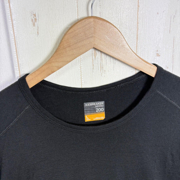 【Men's L ブラック系】 Icebreaker ( アイスブレーカー ) メリノ 200 オアシス ロングスリーブ クルー Merino 200 Oasis LS Crewe メリノウール ウェア トップス インナー シャツ ロングスリーブTシャツ クルーネッ