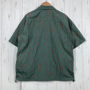 【Men's L グリーン系】 Danner ( ダナー ) ピンズ プリント スナップ シャツ PINS PT SNAP SHIRTS Green Ultra Heavy（ウルトラヘビー）SHELTECH（シェルテック）トリプルコラボ ナイロン ウェア トップス - 0