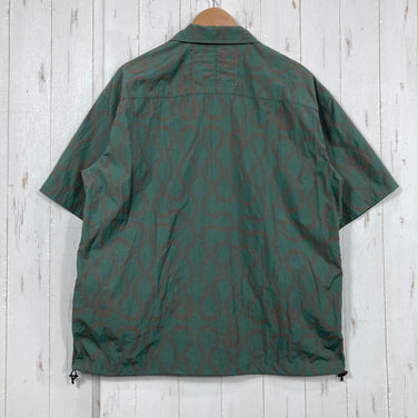 【Men's L グリーン系】 Danner ( ダナー ) ピンズ プリント スナップ シャツ PINS PT SNAP SHIRTS Green Ultra Heavy（ウルトラヘビー）SHELTECH（シェルテック）トリプルコラボ ナイロン ウェア トップス