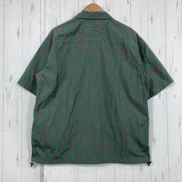 【Men's L グリーン系】 Danner ( ダナー ) ピンズ プリント スナップ シャツ PINS PT SNAP SHIRTS Green Ultra Heavy（ウルトラヘビー）SHELTECH（シェルテック）トリプルコラボ ナイロン ウェア トップス
