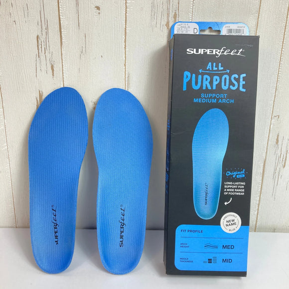 【25.0-27.0cm ブルー系】 Superfeet ( スーパーフィート ) オール パーパス サポート ミディアム アーチ All-Purpose Support Medium Arch Size：D フットウェア インソール z00053020  インソール フ
