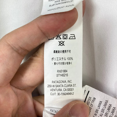 [Men's M White] 2021 Patagonia Capilene Cool Daily Shirt WHI Polyester Wear Top Inner Shirt Short Sleeve T-Shirt Crew Neck
