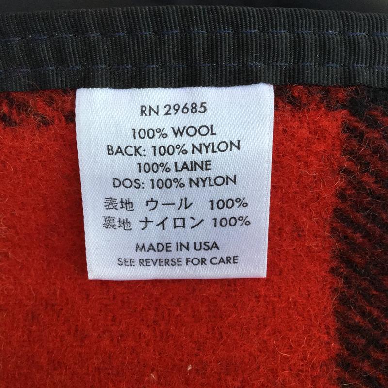 [OneSize 红色] Pendleton 卷起毯子羊毛美国制造停产图案难以获得毯子被子睡眠系统