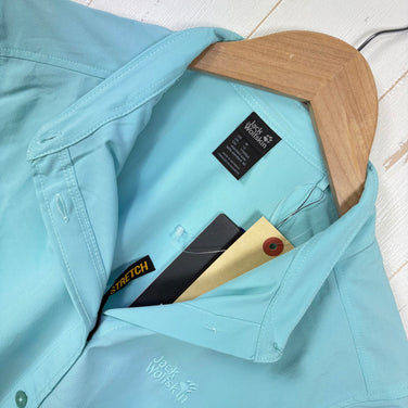 【Women's M ブルー系】 Jackwolfskin ( ジャックウルフスキン ) ソノーラ シャツ Sonora Shirt ポリエステル ウェア トップス インナー シャツ ショートスリーブシャツ 化繊 z00054716  化繊 ショートスリーブシャツ イ