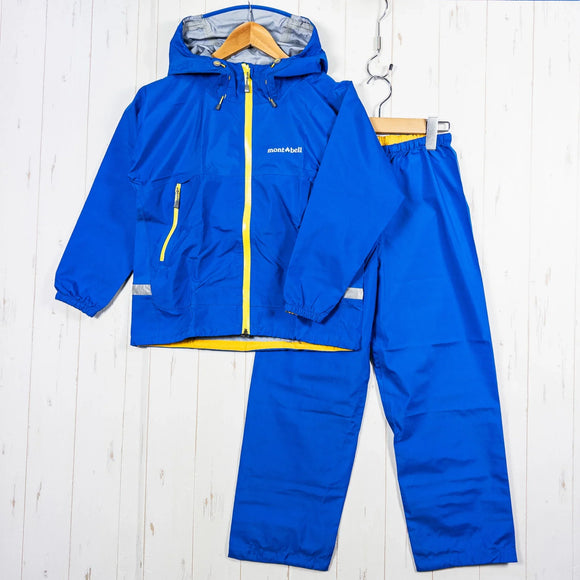 【Kid's 140 ブルー系】 Montbell ( モンベル ) レイン トレッカー Rain Trekker ナイロン ウェア セットアップ レインスーツ レインシェル z00053206  レインスーツ レインシェル セットアップ ウェア