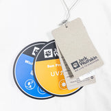 Men's Size L White Jackwolfskin JP Sunshelter Cardigan, Polyester, Long Sleeve Shirt, Synthetic Fiber, z00053092