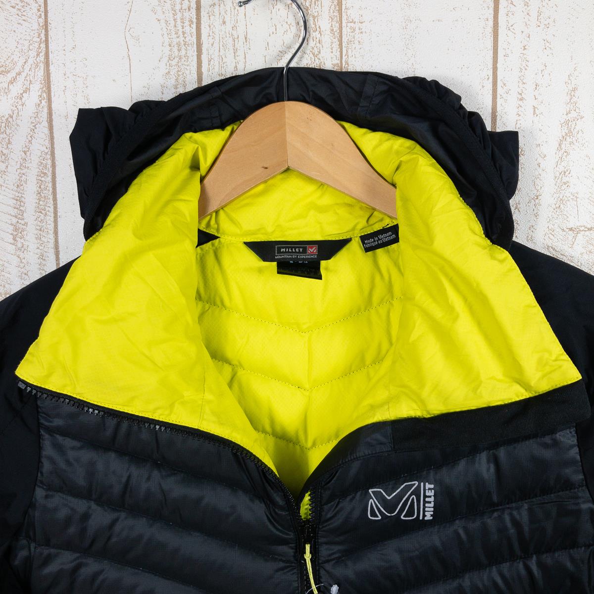 【Women's L ブラック系】 Millet ( ミレー ) レディース ハイブリッド ランタン フーディ Ld Hybrid Langtang Hoodie 700Fpダウン Pertex Quantum撥水 ウィンドシェル ジャケット MIV6468 Women