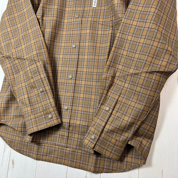【Men's L ブラウン系】 Ridge Mountain Gear ( リッジマウンテンギア ) メリノ ベーシック ロングスリーブシャツ Merino Basic LongSleeve Shirt Mocha Plaid メリノウール ウェア トップス インナ