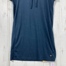【Women's M ネイビー系】 Supernatural | Sn ( スーパーナチュラル ) ファンネル ドレス Funnel Dress BLUEBERRY メリノウール混 フレンチスリーブ フード付き メリノウール ウェア ドレス ワンピース z0006148-3