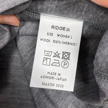 【Women's L グレー系】 Ridge Mountain Gear ( リッジマウンテンギア ) メリノ ベーシック ティー ショートスリーブ Merino Basic Tee Short Sleeve Heather Charcoal メリノウール ウェア ト