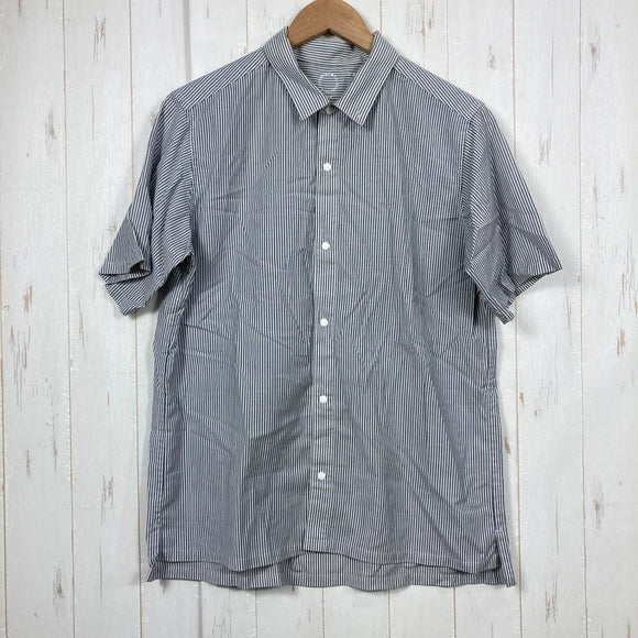 【Men's M グレー系】 Yamatomichi ( 山と道 ) メリノ ショートスリーブ シャツ Merino Short Sleeve Shirt ストライプ メリノウール100% 日本製 メリノウール ウェア トップス インナー シャツ ショートスリーブ