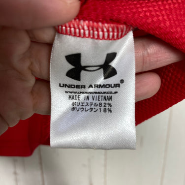 【Women's M レッド系】 Under Armour ( アンダーアーマー ) モックネック ショートスリーブ メッシュティー ポリエステル ウェア トップス インナー シャツ ショートスリーブシャツ 化繊 z00059914  化繊 ショートスリーブシャツ イ