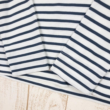 【Women's L ブルー系】 Montbell ( モンベル ) Wic.ボーダー ロングスリーブt 長袖 ウィックロン Tシャツ 1114544 Asian Women's IV/DN 化繊 ロングスリーブTシャツ クルーネック インナー シャツ トップス ウェ - 【公式】2ndGEAR（セカンドギア）Webショップ【登山用品・アウトドア用品専門 買取販売店】