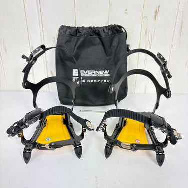 【S ブラック系】 Evernew ( エバニュー ) 幅調節式 6本爪 アイゼン Width Adjustable 6 Claw Crampon アルミ ウィンターギア クランポン アイゼン z00056364  クランポン アイゼン ウィンターギア