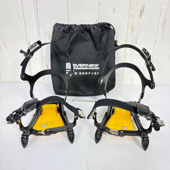 【S ブラック系】 Evernew ( エバニュー ) 幅調節式 6本爪 アイゼン Width Adjustable 6 Claw Crampon アルミ ウィンターギア クランポン アイゼン z00056364  クランポン アイゼン ウィンターギア