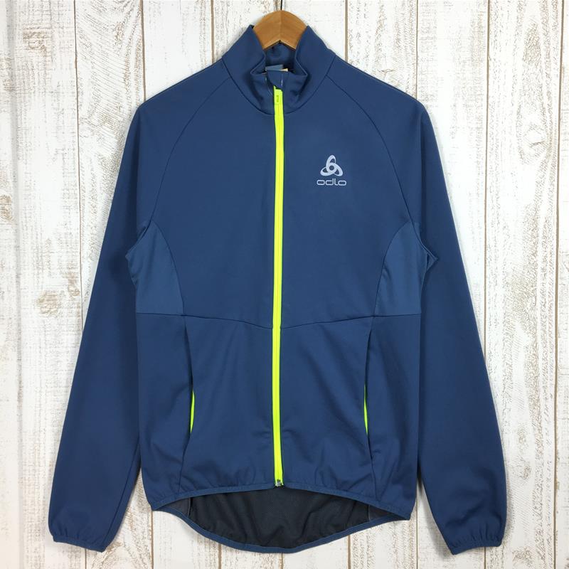 【Men's S ブルー系】 Odlo ( オドロ ) アイオロス エレメントジャケット Aeolus Element Jacket 防風 ソフトシェル 612432 International Men's  ソフトシェル アウター ジャケット トップス ウェア