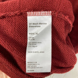 男士XL码红色Yamatomichi DF网眼美利奴羊毛无袖夹克，砖红色。美利奴羊毛外套、内衣、背心、无袖衬衫。