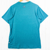 Mountain Equipment Men's Groundup Logo+ Tee, Size M, Green. Polyester, Short Sleeve Crew Neck T-Shirt.