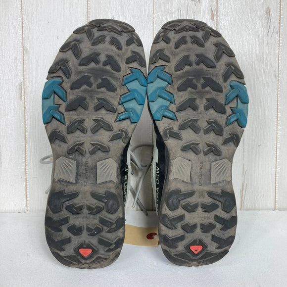 【Women's 23.5cm グレー系】 Salomon ( サロモン ) エックス ウルトラ 4 ミッド ワイド ゴアテックス X ULTRA 4 MID WIDE GORE-TEX QUARRY / BLACK / LEGION BLUE フットウェア トレッキングブーツ
