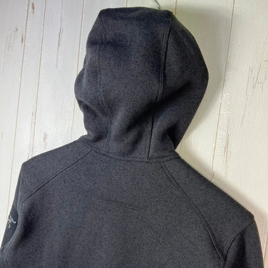 Men's Small Arcteryx Covert Hoody in Black Heather (018169) - Hard-to-find polyester fleece jacket/top (z00054616)