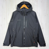 【Men's L ブラック系】 Mammut ( マムート ) アヤコ プロ HS フーデッド ジャケット AF メンズ Ayako Pro HS Hooded Jacket AF Men 0001 black GORE-TEX 2レイヤー 防水透湿 ポリエステル