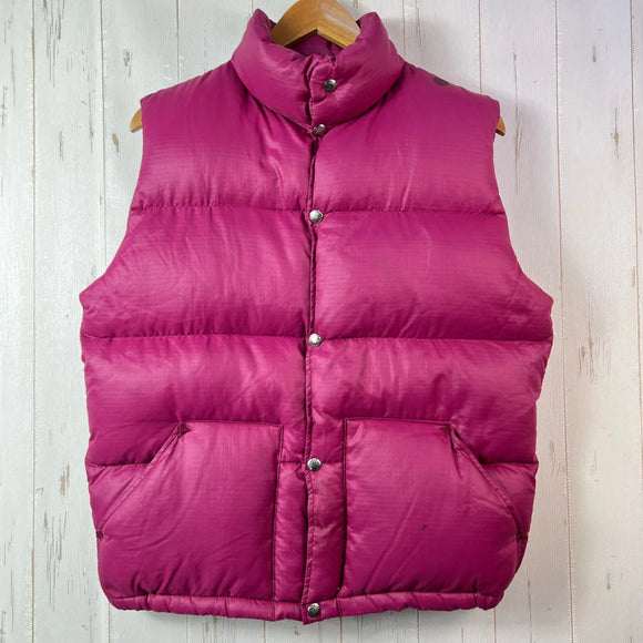 【Men's S パープル系】 1970s The North Face ( ザ・ノースフェイス ) リップストップナイロン ダウン ベスト Ripstop Nylon Down Vest 茶タグ 旧タグ 生産終了モデル 入手困難 ウェア トップス ベスト ダウンイ