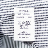 【Women's S グレー系】 Ridge Mountain Gear ( リッジマウンテンギア ) ベーシック ロングスリーブ シャツ ストライプ Basic Long Sleeve Shirt Stripe Grey x White ポリエステル ウェア トップ - 【公式】2ndGEAR（セカンドギア）Webショップ【登山用品・アウトドア用品専門 買取販売店】