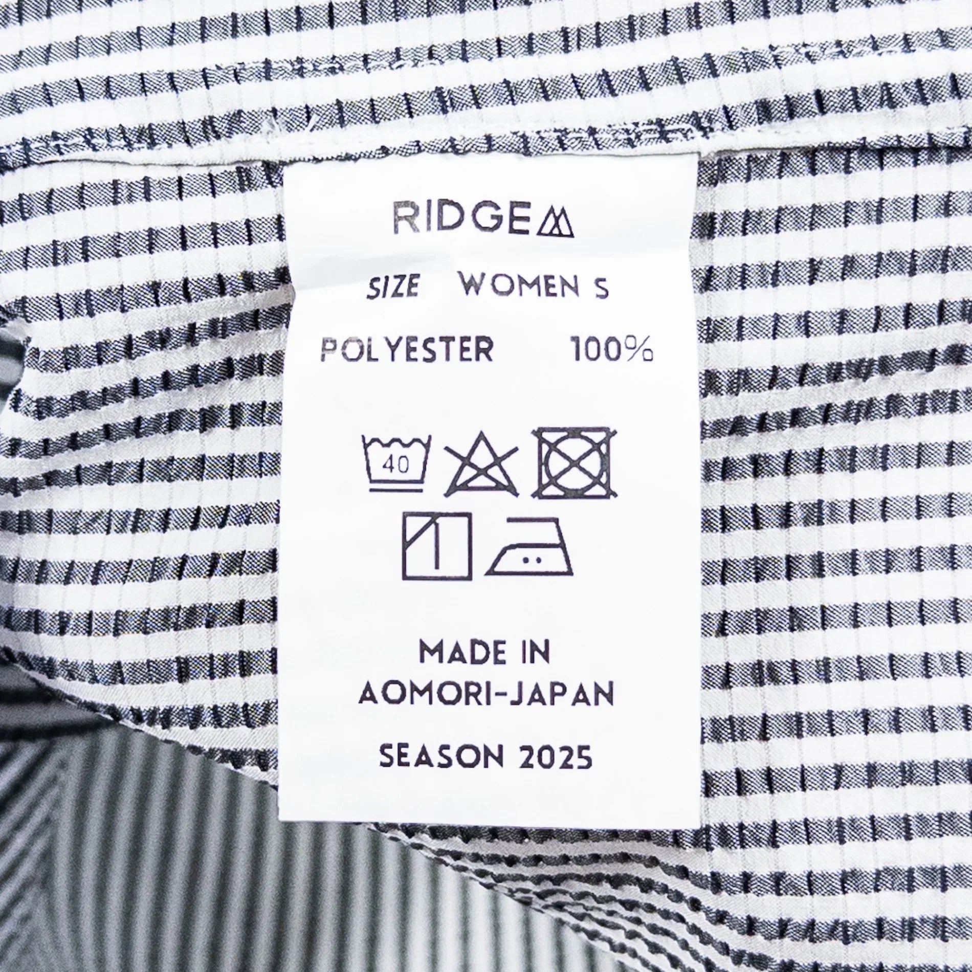 【Women's S グレー系】 Ridge Mountain Gear ( リッジマウンテンギア ) ベーシック ロングスリーブ シャツ ストライプ Basic Long Sleeve Shirt Stripe Grey x White ポリエステル ウェア トップ - 【公式】2ndGEAR（セカンドギア）Webショップ【登山用品・アウトドア用品専門 買取販売店】