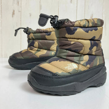 【Kid's 14.0cm グリーン系】 The North Face ( ザ・ノースフェイス ) トドラー ヌプシ ブーティー II  Toddler Nuptse Bootie II 化繊ダウン NFJ51583 Asian Kid's プリマロフト ウッドランドカモ |
