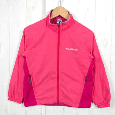 Montbell Light Shell Jacket, Kids' Size 120, Pink. Nylon Windshell Jacket. (z00054036)