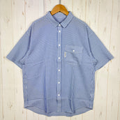 【Men's L ブルー系】 Ridge Mountain Gear ( リッジマウンテンギア ) ベーシック ショートスリーブ シャツ ストライプ Basic Short Sleeve Shirt Stripe  Blue × White z00055793 B
