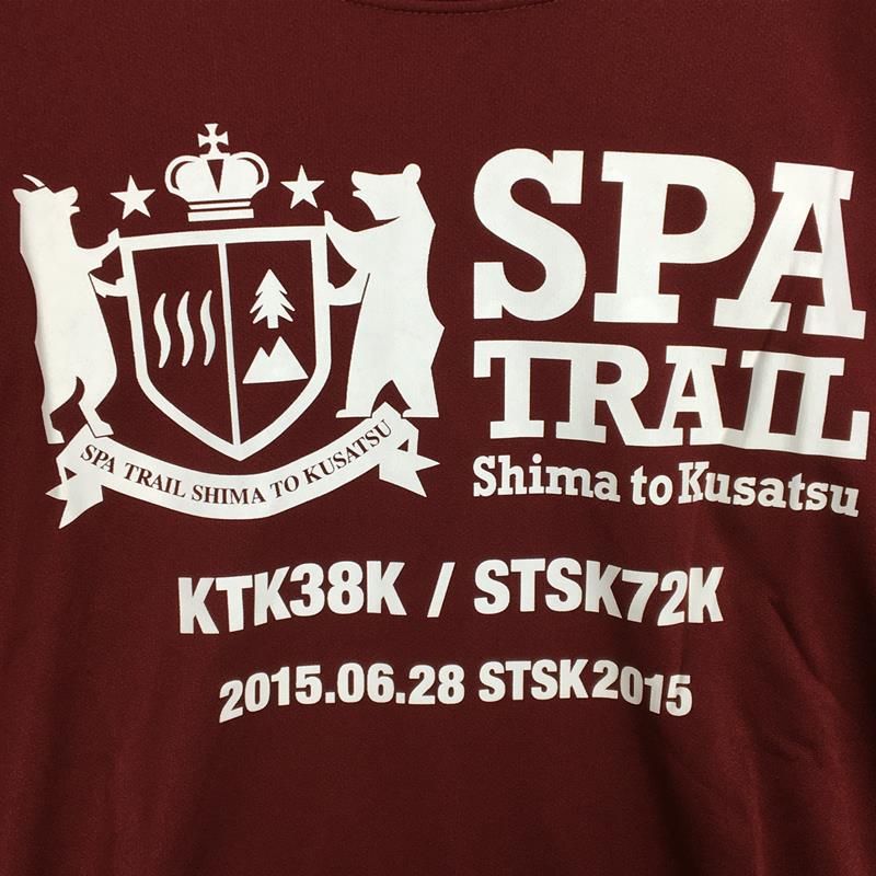 【Men's S レッド系】 The North Face ( ザ・ノースフェイス ) × 2015 Spa Trail トレイルランニング大会 Tシャツ Asian Men's  化繊 ショートスリーブTシャツ クルーネック インナー シャツ トップス ウェア