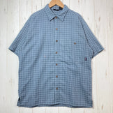 【男士 S 蓝色系】1990年代 Patagonia ( 巴塔哥尼亚 ) Puckerwear Shirt 停产型号 稀有 衣服 上衣 内搭 短袖衬衫 合成纤维 z00053387 合成纤维 衬