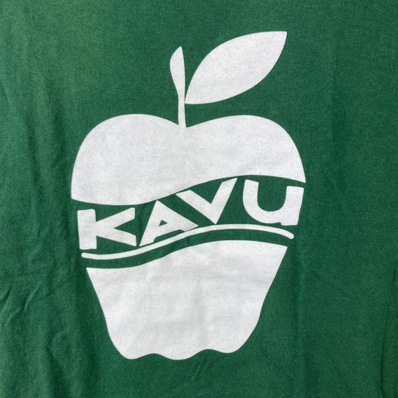 【Men's M グリーン系】 Kavu ( カブー ) アップル ティー Apple Tee コットン ウェア トップス インナー シャツ ショートスリーブTシャツ クルーネック コットン z00058407  コットン ショートスリーブTシャツ クルーネック イ