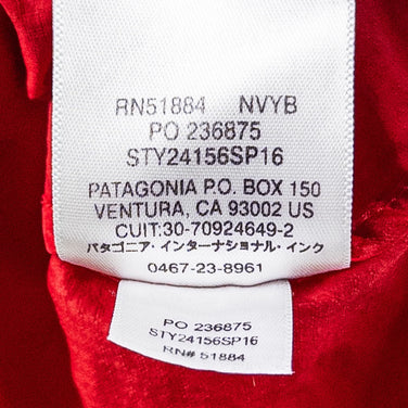 2016 Patagonia Houdini 套头衫，男款小号，红色。尼龙防风夹克 (z00052441)。